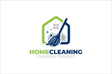 Temizlik hizmetleri logo tasarımı grafiği 