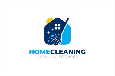 Temizlik hizmetleri logo tasarımı grafiği 