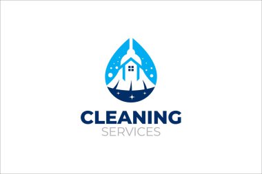 Temizlik hizmetleri logo tasarımı grafiği 