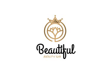 Güzellik spası ve vücut bakım logosu tasarım şablonunun grafik vektörü