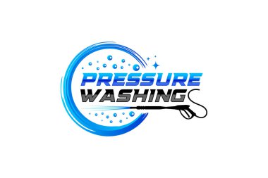 Basınçlı güç yıkama servis logosu tasarım şablonu grafiği 