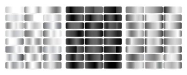 Siyah ve gümüş metalik eğimler ayarlandı