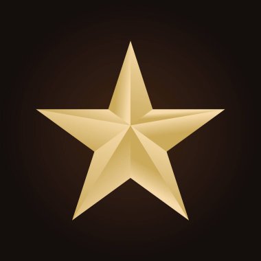 Kabartma çizgileri olan bir Noel yıldızı. Vektör illüstrasyonu