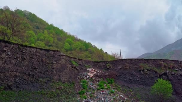 Znečištění Přírodě Výhledem Hory Vysoce Kvalitní Záběry — Stock video