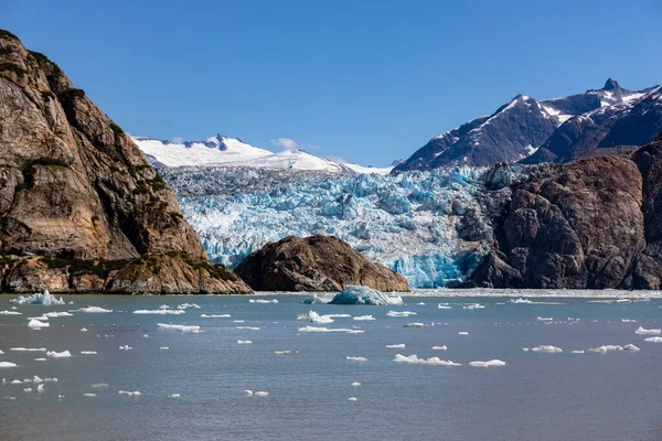 Déli Sawyer Gleccser Közelében Juneau Alaszka Található Tracy Arm Fjord — Stock Fotó