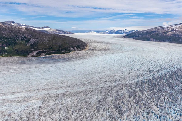 Glaciar Taku Glaciar Marea Taku Inlet Que Está Sureste Ciudad —  Fotos de Stock