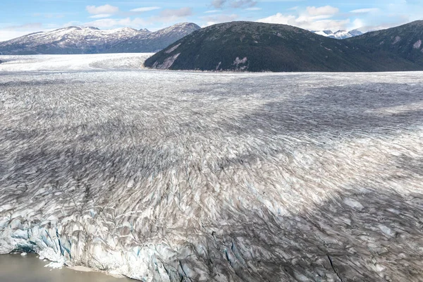 Glaciar Taku Glaciar Marea Taku Inlet Que Encuentra Sureste Ciudad —  Fotos de Stock
