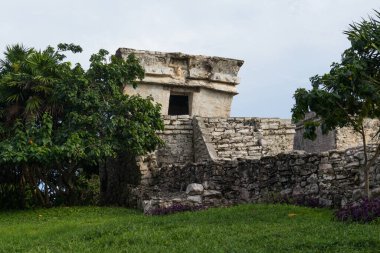 Tulum, Meksika 'daki Templo del Dios yıkıntısı..