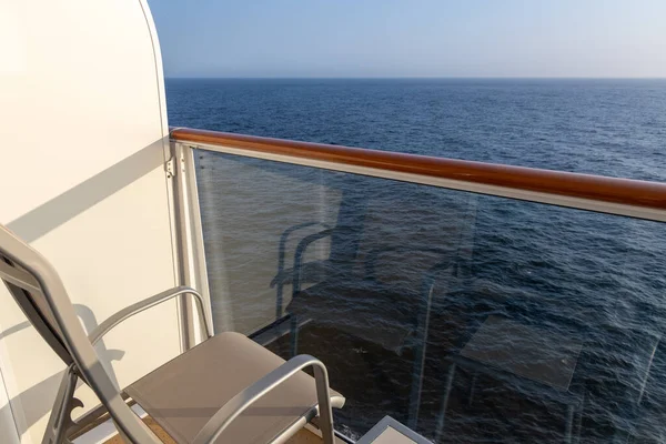Cruise Ship Balcony Chair Table Royalty Free Stock Photos