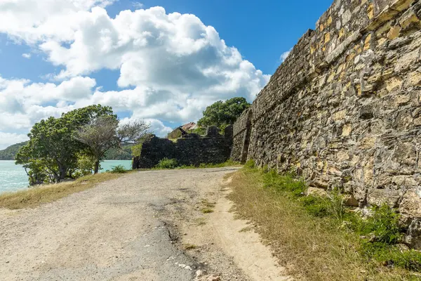 Paredes Pedra Torno Fort James Ilha Caribenha Antígua Fotografias De Stock Royalty-Free