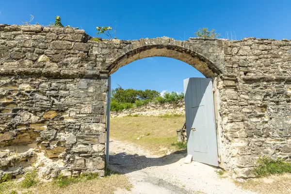Porta Entrada Para Fort James Ilha Antígua Caribe Imagem De Stock