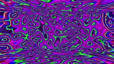 Psikedelik trans Canlı Neon Renkli Gezgin Oda Arkaplanı Döngüsü
