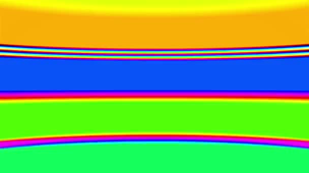 Abstrakte Verzerrte Lebendige Bunte Horizontale Streifen Kunst Hintergrundschleife — Stockvideo