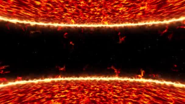 2つの太陽の背景ループを燃やす — ストック動画