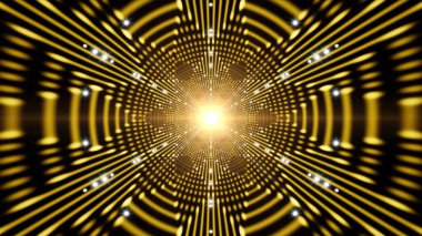 Parlayan Altın Yıldız Işık Tüneli.