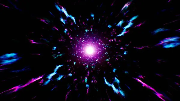 Grunge Neon Renk Fişeği Parçacıkları Patlaması Efekti