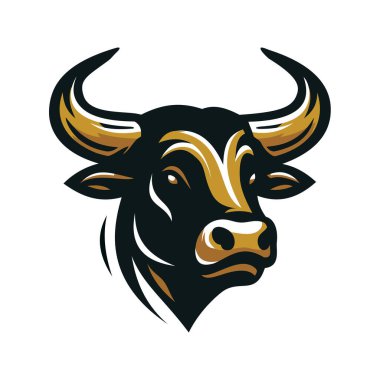 Bull logo vektör şablonu çizim tasarımı