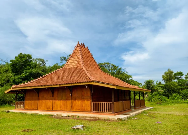 Javanische Traditionelle Häuser Indonesische Traditionelle Häuser Werden Oft Als Joglo — Stockfoto