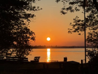 Sonnenuntergang Abendstimmung Bodensee Gölü Constance