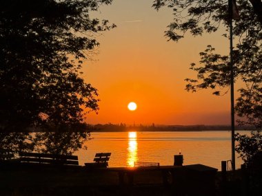 Sonnenuntergang Abendstimmung Bodensee Gölü Constance