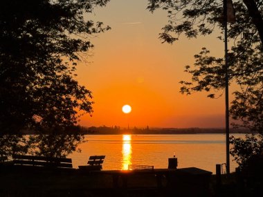 Sonnenuntergang Abendstimmung Bodensee Gölü Constance