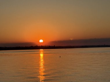 Sonnenuntergang Abendstimmung Bodensee Gölü Constance