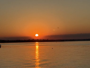 Sonnenuntergang Abendstimmung Bodensee Gölü Constance