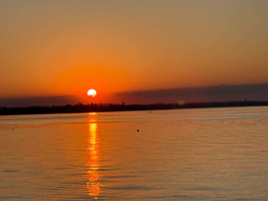 Sonnenuntergang Abendstimmung Bodensee Gölü Constance