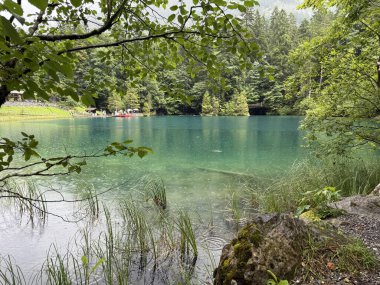 Dağlardaki güzel göl manzarası
