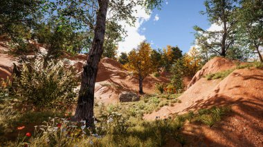 Sürdürülebilir kalkınma hedefleri, biyolojik çeşitlilik, büyüyen bir ekonomi ve ekoloji için grafiksel kaynaklar. 3 Boyutlu Hazırlama