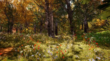 Sürdürülebilir kalkınma hedefleri, biyolojik çeşitlilik, büyüyen bir ekonomi ve ekoloji için grafiksel kaynaklar. 3 Boyutlu Hazırlama