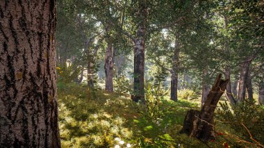 Sürdürülebilir kalkınma hedefleri, biyolojik çeşitlilik, büyüyen bir ekonomi ve ekoloji için grafiksel kaynaklar. 3 Boyutlu Hazırlama