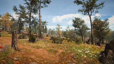 Ekoloji ve sürdürülebilir kalkınma için altyapı, biyolojik çeşitliliği ve büyüyen ekonomiyi korumak için çevre kavramı. 3B Hazırlama