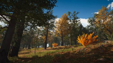 Ekoloji ve sürdürülebilir kalkınma için altyapı, biyolojik çeşitliliği ve büyüyen ekonomiyi korumak için çevre kavramı. 3B Hazırlama