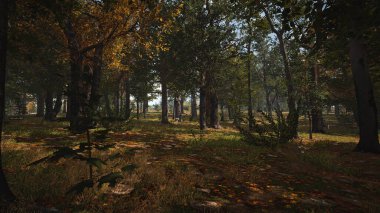 Ekoloji ve sürdürülebilir kalkınma için altyapı, biyolojik çeşitliliği ve büyüyen ekonomiyi korumak için çevre kavramı. 3B Hazırlama