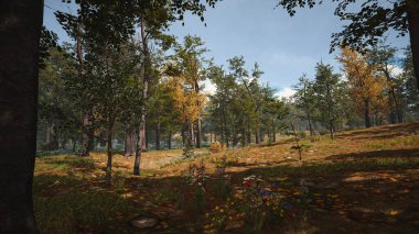 Ekoloji ve sürdürülebilir kalkınma için altyapı, biyolojik çeşitliliği ve büyüyen ekonomiyi korumak için çevre kavramı. 3B Hazırlama