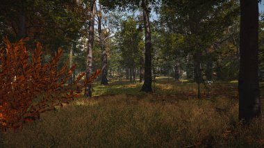 Ekoloji ve sürdürülebilir kalkınma için altyapı, biyolojik çeşitliliği ve büyüyen ekonomiyi korumak için çevre kavramı. 3B Hazırlama