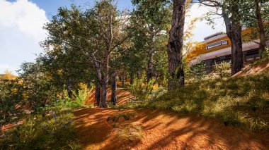 Sürdürülebilir kalkınma hedefleri, biyolojik çeşitlilik, büyüyen bir ekonomi ve ekoloji için grafiksel kaynaklar. 3 Boyutlu Hazırlama