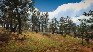 Ekoloji ve sürdürülebilir kalkınma için altyapı, biyolojik çeşitliliği ve büyüyen ekonomiyi korumak için çevre kavramı. 3B Hazırlama