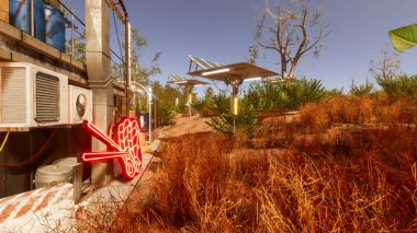 Ekoloji ve sürdürülebilir kalkınma için 3D Render Arka planı, biyolojik çeşitliliği ve büyüyen ekonomiyi korumak için çevre kavramı