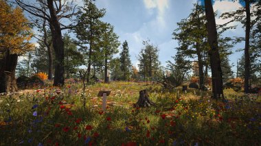 Ekoloji ve sürdürülebilir kalkınma için 3D Render Arka planı, biyolojik çeşitliliği ve büyüyen ekonomiyi korumak için çevre kavramı