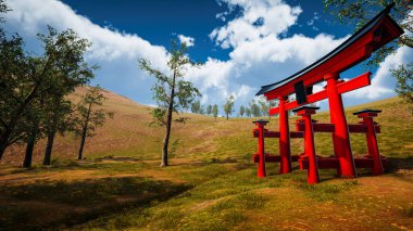 Ekoloji ve sürdürülebilir kalkınma için 3D Render Arka planı, biyolojik çeşitliliği ve büyüyen ekonomiyi korumak için çevre kavramı