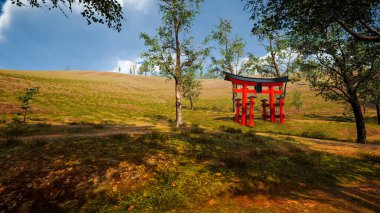 Ekoloji ve sürdürülebilir kalkınma için 3D Render Arka planı, biyolojik çeşitliliği ve büyüyen ekonomiyi korumak için çevre kavramı