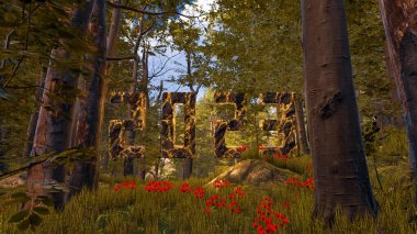 Sürdürülebilir kalkınma hedefleri, biyolojik çeşitlilik, büyüyen bir ekonomi ve ekoloji için grafiksel kaynaklar. 3 Boyutlu Hazırlama