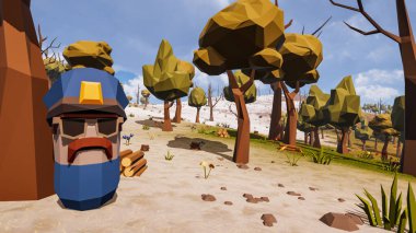 Sürdürülebilir kalkınma hedefleri, biyolojik çeşitlilik, büyüyen bir ekonomi ve ekoloji için grafiksel kaynaklar çokgen stili. 3 Boyutlu Hazırlama