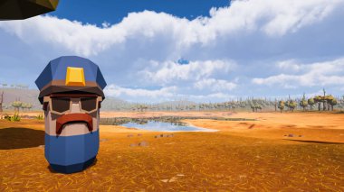 Sürdürülebilir kalkınma hedefleri, biyolojik çeşitlilik, büyüyen bir ekonomi ve ekoloji için grafiksel kaynaklar çokgen stili. 3 Boyutlu Hazırlama