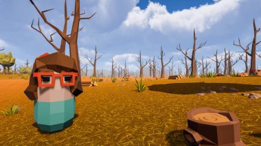 Sürdürülebilir kalkınma hedefleri, biyolojik çeşitlilik, büyüyen bir ekonomi ve ekoloji için grafiksel kaynaklar çokgen stili. 3 Boyutlu Hazırlama