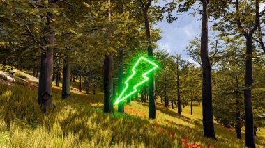 Sürdürülebilir kalkınma hedefleri, biyolojik çeşitlilik, büyüyen bir ekonomi ve ekoloji için grafiksel kaynaklar. 3 Boyutlu Hazırlama