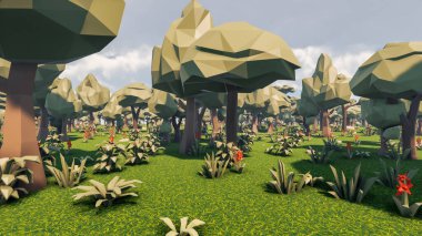 Sürdürülebilir kalkınma hedefleri, biyolojik çeşitlilik, büyüyen bir ekonomi ve ekoloji için grafiksel kaynaklar. 3B oluşturma ve düşük polyester