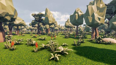 Sürdürülebilir kalkınma hedefleri, biyolojik çeşitlilik, büyüyen bir ekonomi ve ekoloji için grafiksel kaynaklar. 3B oluşturma ve düşük polyester